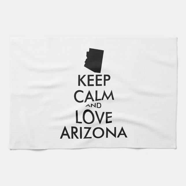 Linge De Cuisine Personnalisable KEEP CALM et LOVE ARIZONA (Horizontal)