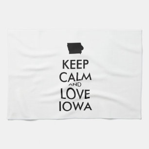 Linge De Cuisine Personnalisable KEEP CALM et LOVE IOWA