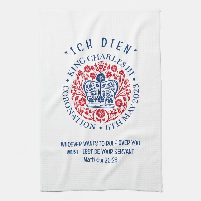Linge De Cuisine Personnalisable KING CHARLES III (Vertical)
