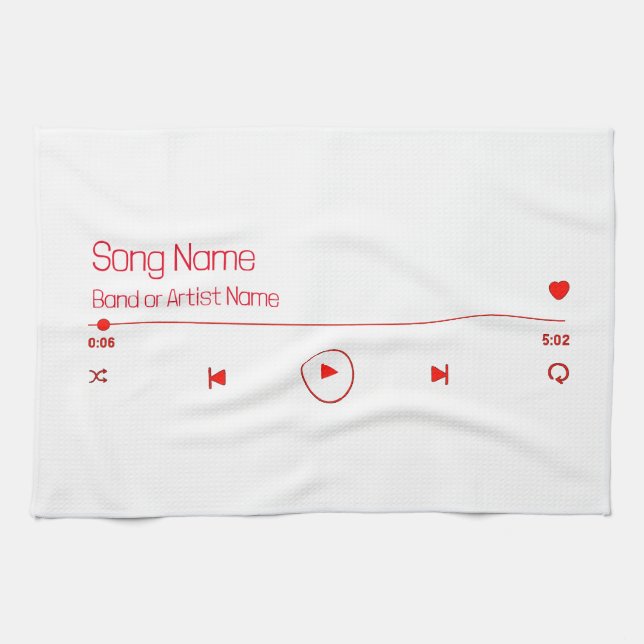 Linge De Cuisine Personnalisable votre musique préférée (Horizontal)