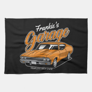 Linge De Cuisine Personnalisé 1968 396 Classic Muscle Garage Voitur