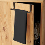 Linge De Cuisine Personnalisé Ajouter un Modèle noir couleur solide<br><div class="desc">Téléchargez sur mesure Ajouter votre monogramme Photo initiale ou logo Nom du texte Élégant Cuisine et repas modernes / Table et linge de cuisine / Modèle blanc Noir Solid Couleur Serviette de cuisine.</div>