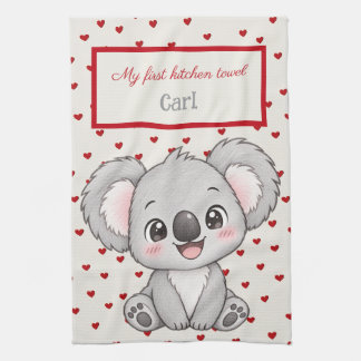 Linge De Cuisine Personnalisé pour les enfants, adorable koala, Mon