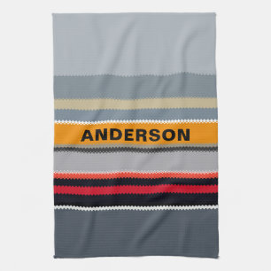 Linge De Cuisine Personnalisé Rouge Jaune Bleu Argent Multicolore