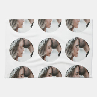 Linge De Cuisine personnalisé simple ajouter circulaire photo colla