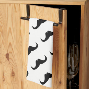 Linge De Cuisine Personnaliser Cool noir Handlebar motif moustache