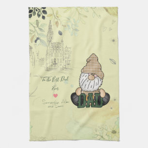 Linge De Cuisine Personnaliser Papa Gnome   Green Vintage Papa Cade