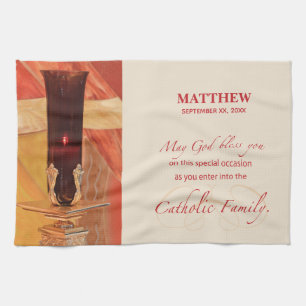 Linge De Cuisine Personnaliser, RCIA Félicitations, Catholique, Rou