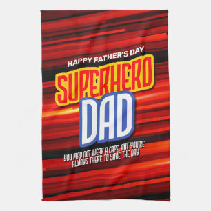 Linge De Cuisine Personnaliser SuperHero Papa