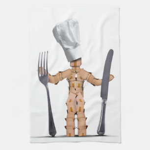 Linge De Cuisine Personnalité de la boîte à chef avec couverts