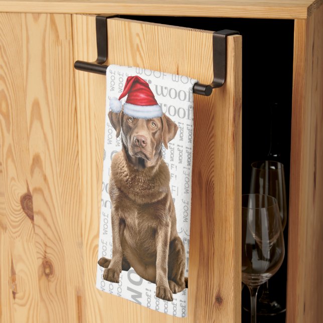 Linge De Cuisine Pet Lover Holiday Chesapeake Retriers Noël (Pliage en tiers)