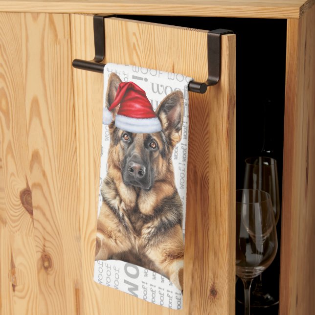 Linge De Cuisine Pet Lover vacances Allemand Berger Chien Noël (Pliage en tiers)