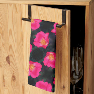 Linge De Cuisine Pétales rose vif Abstrait motif floral