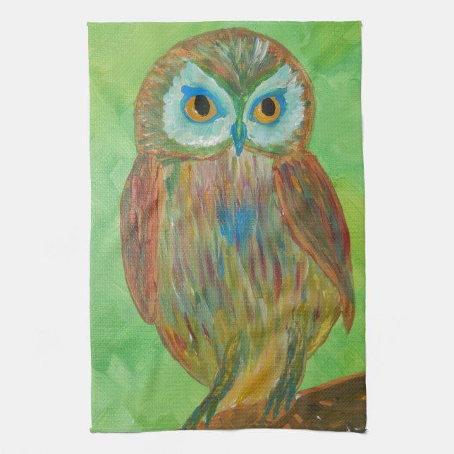 Linge De Cuisine Petit hibou sage (Vertical)