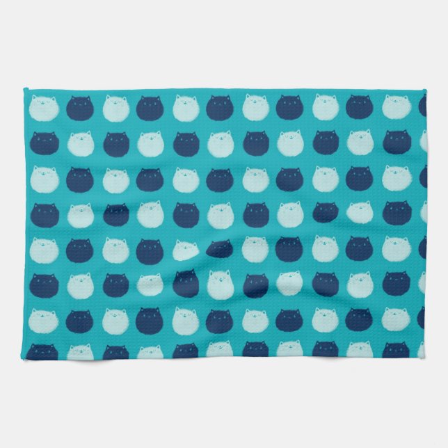 Linge De Cuisine Petit pois rond de chat (Horizontal)
