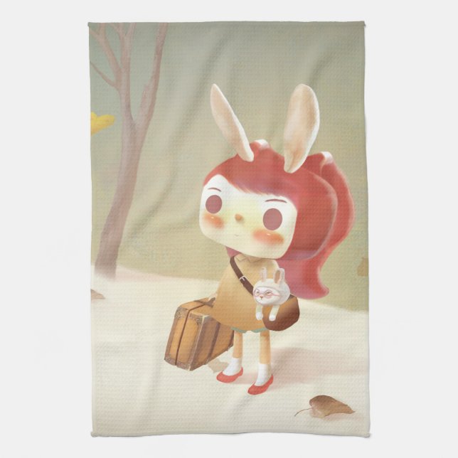 Linge De Cuisine Petite fille perdue dans la forêt (Vertical)