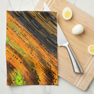 Linge De Cuisine Petite mosaïque jaunâtre et déformée