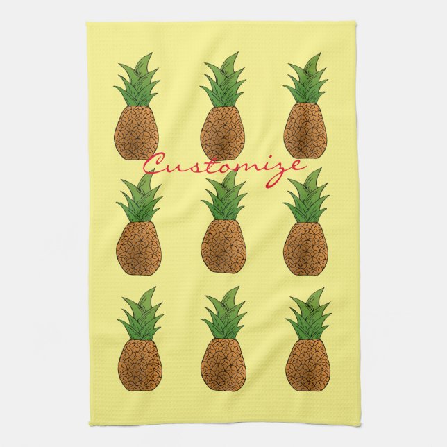 Linge De Cuisine Petites ananas Thunder_Cove (Vertical)