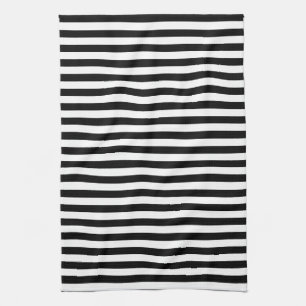 Linge De Cuisine Petites rayures noires verticales