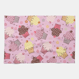 Linge De Cuisine Petits gâteaux dans le rose