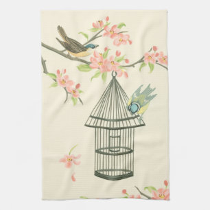 Linge De Cuisine Petits oiseaux étés perché sur une branche et sur