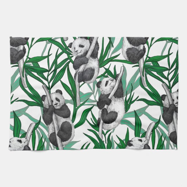 Linge De Cuisine Petits panda sur (Horizontal)