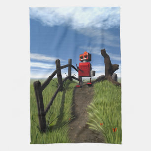 Linge De Cuisine Peu de robot rouge
