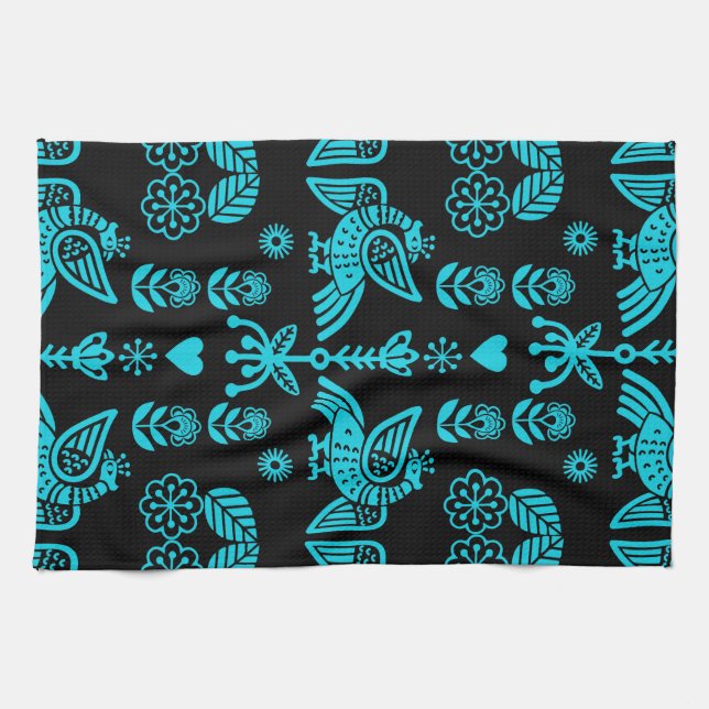 Linge De Cuisine Phoenix Bird Fold Art Imprimer (Horizontal)