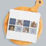 Linge De Cuisine Photo Collage moderne & Bleu Happy Fête des pères<br><div class="desc">Modern Collage Photo & Blue Happy Fête des pères Gift est un cadeau personnalisé et réfléchi pour célébrer l'homme spécial dans votre vie sur la Fête des pères. Le cadeau comprend un cadre photo de collage magnifiquement conçu avec de l'espace pour de multiples images, vous permettant de capturer et d'afficher...</div>