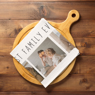 Linge De Cuisine Photo Collage Moderne & Meilleure Famille Jamais M