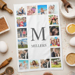 Linge De Cuisine Photo Custom Family Collage Personnalité de White<br><div class="desc">Créez votre propre collage photo personnalisé 16,  arrière - plan blanc serviette de cuisine. Le visage de la serviette de cuisine comporte également votre monogramme et votre nom. Ajoutez vos photos,  designs ou oeuvres d'art préférés pour créer quelque chose de vraiment unique.</div>