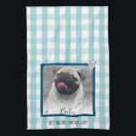 Linge De Cuisine Photo d'animaux de compagnie Russe Plaid Keepsaké<br><div class="desc">Amoureux de serviettes de cuisine. Ajoutez votre propre nom d'animal de compagnie,  photo,  et en disant avec le modèle facile à utiliser. Idéal pour les amoureux des animaux ! Chats,  chiens,  cobayes,  poulets,  ou tout membre de la famille adoré,  flou ou ou plumes.</div>
