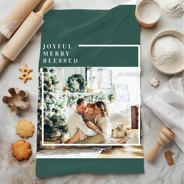 Linge De Cuisine Photo de famille moderne | Joyeux Joyeux Joyeux Bé (Créateur téléchargé)