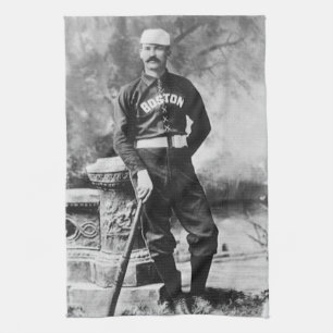 Linge De Cuisine Photo de sport vintage, joueur de baseball de Bost