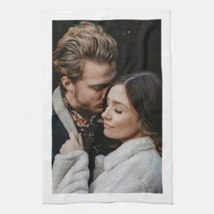 Linge De Cuisine Photo mariage Couple, Bordure Blanche
