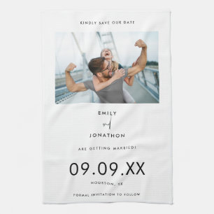 Linge De Cuisine Photo Minimale Typographie Noire Blanc Enregistrer