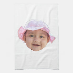 Linge De Cuisine Photo personnalisé de bébé, visage de bébé photo