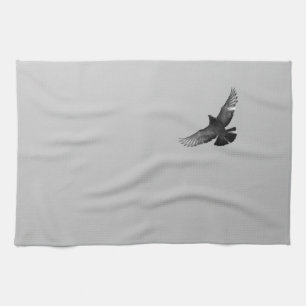 Linge De Cuisine Photo simple moderne noir pigeon d'oiseau volant n