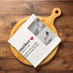 Linge De Cuisine Photo & Texte Moderne Coeur Rouge Mère Cadeau<br><div class="desc">La photo de collage moderne et texte rouge coeur cadeau mère est un cadeau magnifique et unique que toute mère aimerait recevoir. Ce cadeau est une oeuvre d'art personnalisée qui combine des photos préférées et des messages sincères pour créer un souvenir unique. Le design moderne du collage est sûr de...</div>