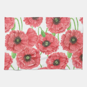 Linge De Cuisine Photos aquarelle motif floral