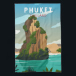 Linge De Cuisine Phuket Thailand Retro<br><div class="desc">Conception de l'illustration vectorielle Phuket. Il se compose de l'île de Phuket,  la plus grande île du pays,  et de 32 îles plus petites au large de ses côtes. Il se trouve au large de la côte ouest de la Thaïlande continentale dans la mer d'Andaman.</div>