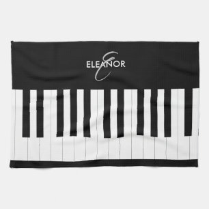 Linge De Cuisine Piano Clavier Musicien Musique Personnalisé Monogr