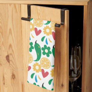 Linge De Cuisine Picante Fiesta Chili Motif Coloré