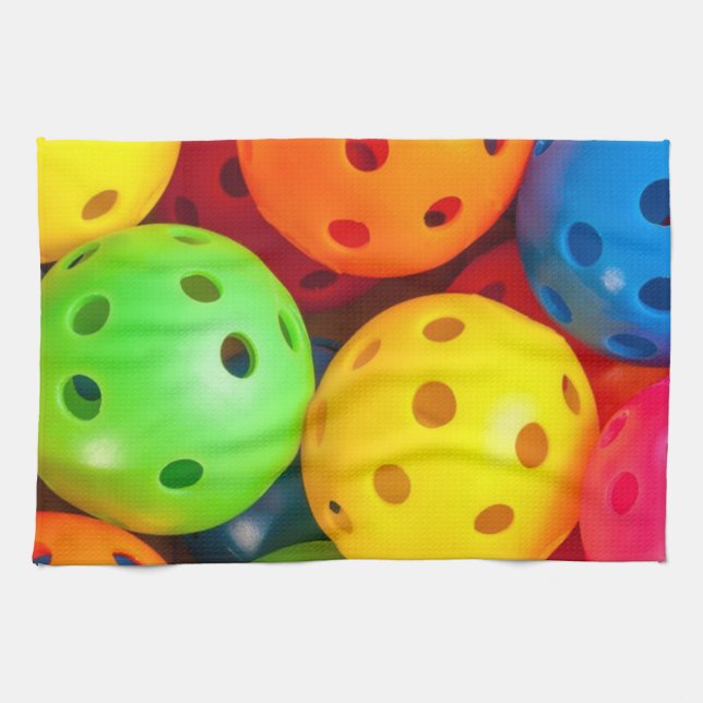 Linge De Cuisine Pickleball coloré (Horizontal)