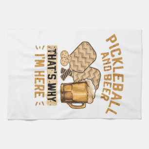 Linge De Cuisine Pickleball et Bière C'est Pourquoi Je Suis Là Drôl