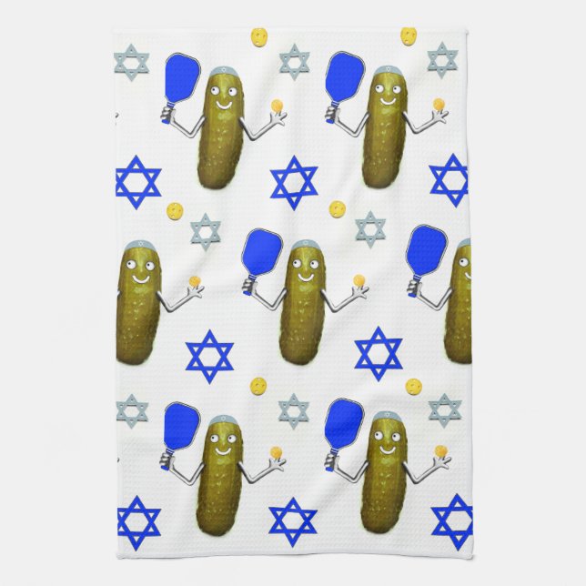 Linge De Cuisine Pickleball Hanukkah juif (Vertical)