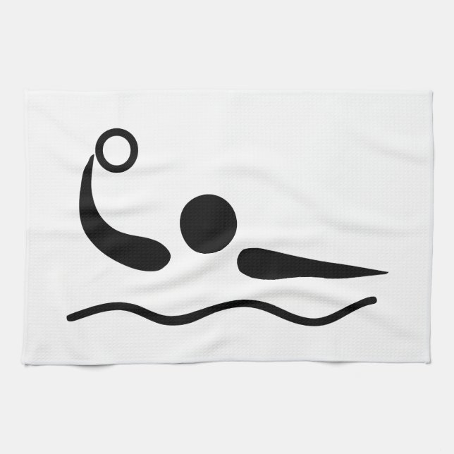 Linge De Cuisine Pictogramme de Waterpolo de polo d'eau (Horizontal)
