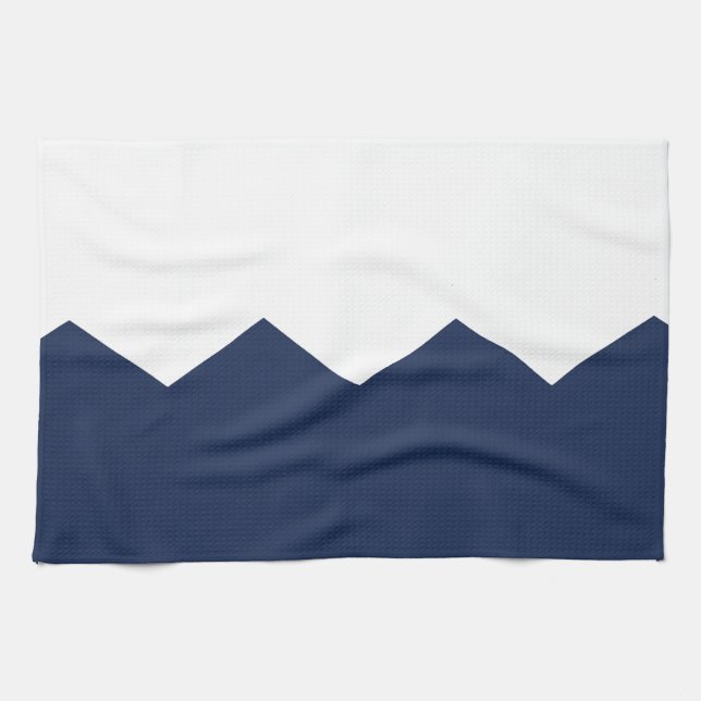 Linge De Cuisine pièce crème de chevron de marine (Horizontal)