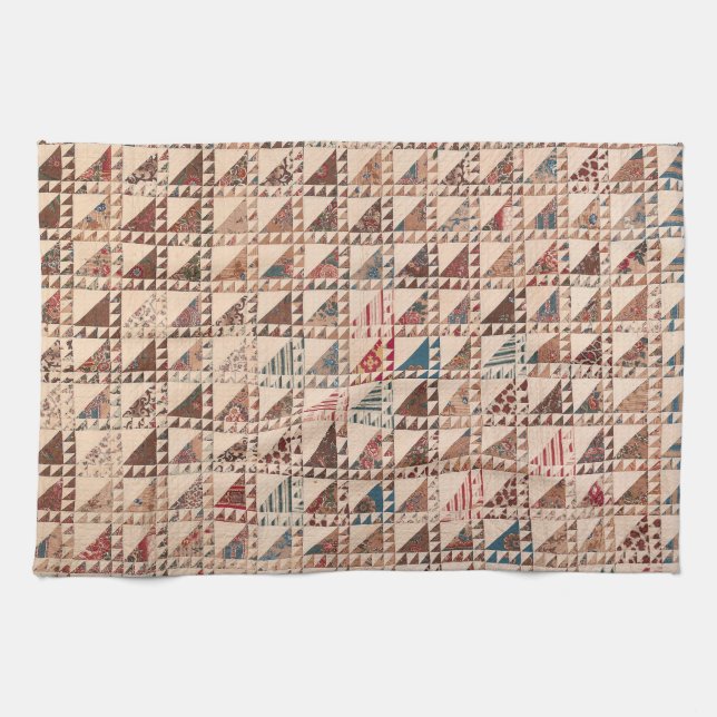 Linge De Cuisine Pieced quilt dans des colors neutres (Horizontal)