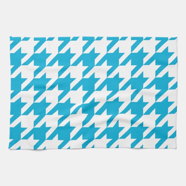 Linge De Cuisine Pied-de-poule bleu (Horizontal)
